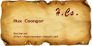 Hux Csongor névjegykártya